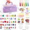 Rubber Loom Bands Kit - 17500+ Bands, 28 Colors, 3 Layer Container